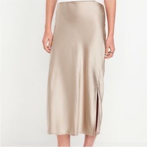 Old Navy Satin Midi Skirt with slit